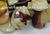 CMK33 15.5 inches 18*25mm faceted flat teardrop mookaite beads