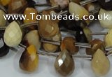 CMK34 15.5 inches 10*15mm faceted teardrop mookaite beads wholesale