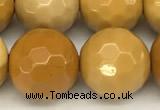 CMK367 15 inches 10mm faceted round yellow mookaite beads