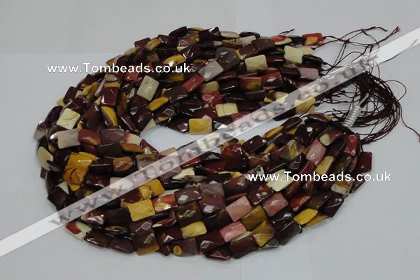 CMK37 15.5 inches 10*14mm faceted rectangle mookaite beads wholesale