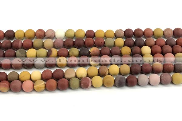 CMK377 15 inches 6mm round matte mookaite beads