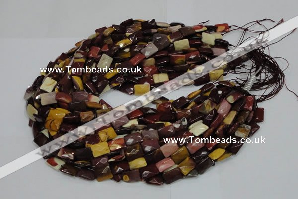 CMK38 15.5 inches 13*18mm faceted rectangle mookaite beads wholesale