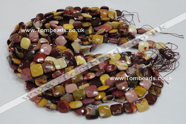 CMK41 15.5 inches 12*12mm faceted square mookaite beads wholesale