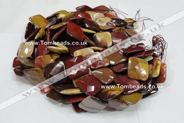 CMK44 15.5 inches 40*40mm faceted square mookaite beads wholesale