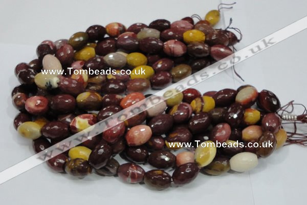 CMK45 15.5 inches 10*15mm faceted rice mookaite beads wholesale
