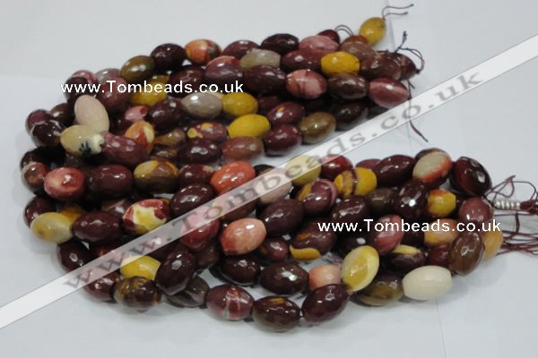 CMK46 15.5 inches 13*18mm faceted rice mookaite beads wholesale