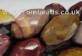 CMK47 15.5 inches 18*30mm faceted rice mookaite beads wholesale