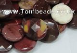 CMK53 15.5 inches 14mm faceted coin mookaite beads wholesale