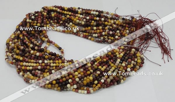 CMK56 15.5 inches 4mm round mookaite gemstone beads wholesale