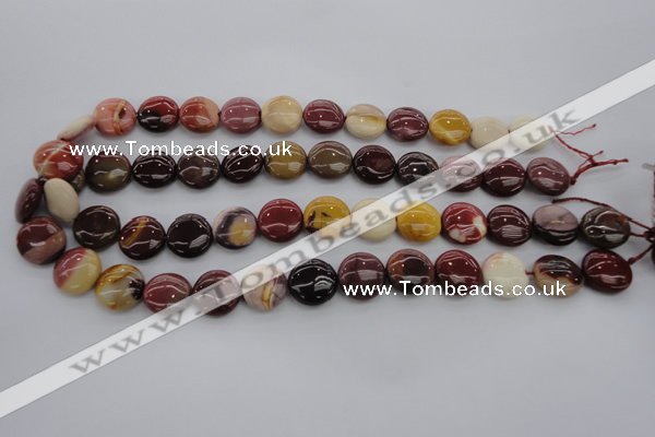 CMK87 15.5 inches 15mm flat round mookaite beads wholesale
