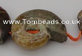 CMM02 15.5 inches 18*25mm - 35*45mm carved ammonite gemstone beads