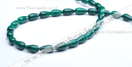 CMN10 A grade 5*10mm teardrop natural malachite beads Wholesale