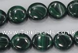 CMN101 15.5 inches 16mm flat round natural malachite beads wholesale