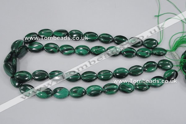 CMN103 15.5 inches 12*16mm oval natural malachite beads wholesale