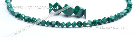 CMN11 A grade 4*4mm cubic natural malachite beads wholesale