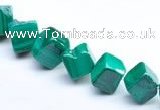 CMN12 A grade 6*6mm cubic natural malachite beads Wholesale