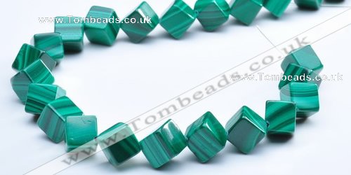 CMN14 A grade cubic 8*8mm natural malachite beads Wholesale