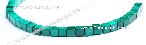 CMN15 A grade 8*8*8mm cube natural malachite beads Wholesale