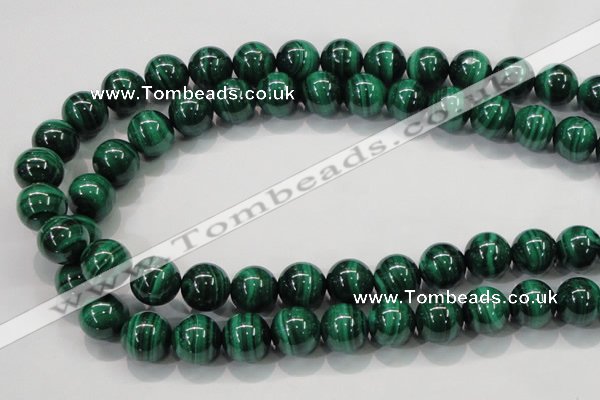 CMN154 AA grade 14mm round natural malachite beads Wholesale