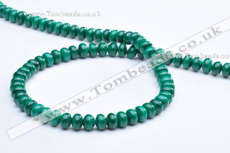 CMN16 A grade 4*6mm roundel natural malachite beads Wholesale