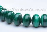 CMN17 A grade 6*8mm roundel natural malachite beads Wholesale