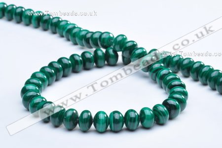 CMN17 A grade 6*8mm roundel natural malachite beads Wholesale