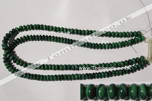 CMN205 15.5 inches 5*8mm rondelle natural malachite beads wholesale