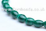 CMN21 4*6mm rice A grade natural malachite beads wholesale