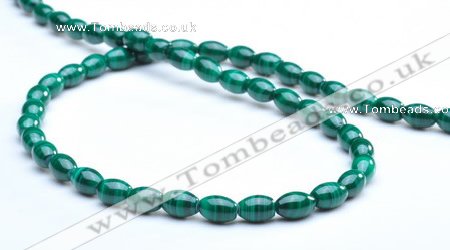 CMN21 4*6mm rice A grade natural malachite beads wholesale