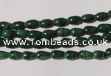 CMN215 15.5 inches 4*6mm teardrop natural malachite beads wholesale