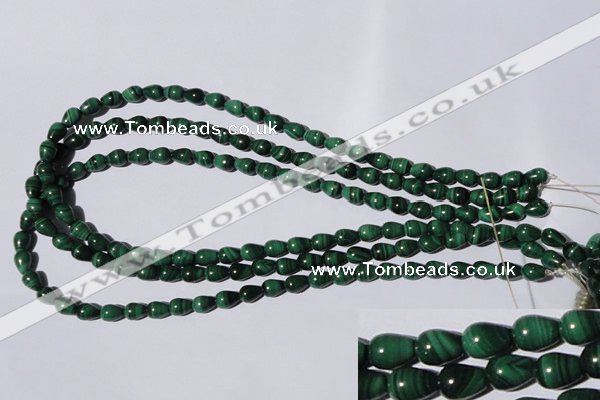 CMN217 15.5 inches 6*8mm teardrop natural malachite beads wholesale