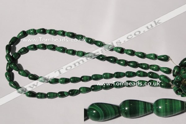 CMN219 15.5 inches 7*12mm teardrop natural malachite beads wholesale