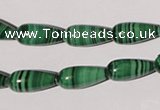 CMN220 15.5 inches 7*15mm teardrop natural malachite beads wholesale