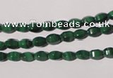 CMN222 15.5 inches 4*6mm faceted rice natural malachite beads