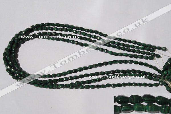 CMN228 15.5 inches 4*6mm faceted teardrop natural malachite beads