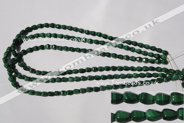 CMN229 15.5 inches 5*7mm faceted teardrop natural malachite beads