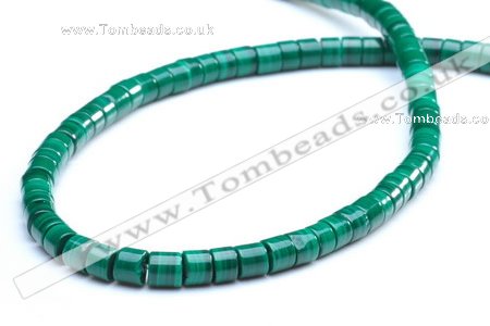 CMN23 3*4mm column shape A grade natural malachite beads