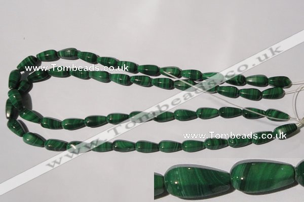 CMN230 15.5 inches 7*15mm faceted teardrop natural malachite beads