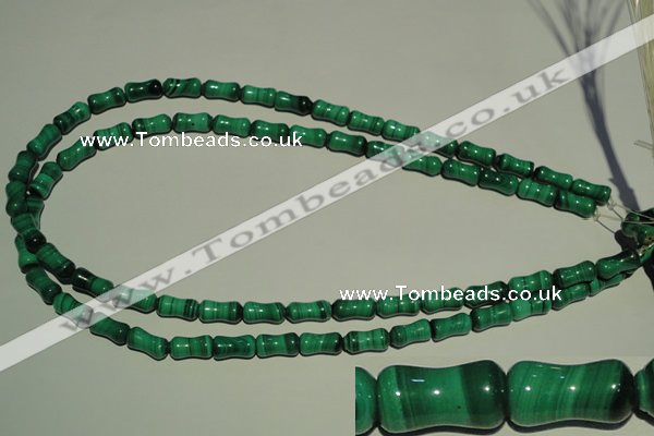 CMN233 15.5 inches 6*12mm bone natural malachite beads wholesale