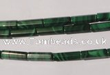 CMN241 15.5 inches 4*13mm faceted tube natural malachite beads