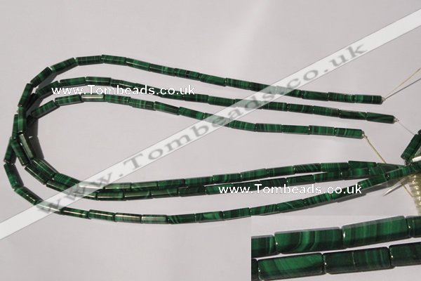 CMN241 15.5 inches 4*13mm faceted tube natural malachite beads