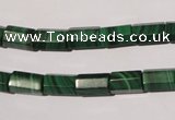 CMN242 15.5 inches 6*10mm faceted tube natural malachite beads