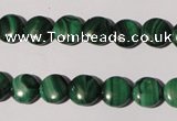 CMN251 15.5 inches 8mm flat round natural malachite beads wholesale