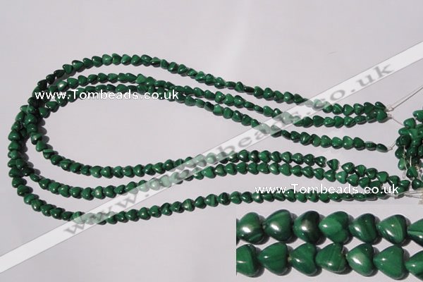 CMN255 15.5 inches 6*6mm heart natural malachite beads wholesale