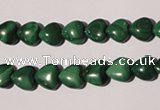 CMN256 15.5 inches 8*8mm heart natural malachite beads wholesale