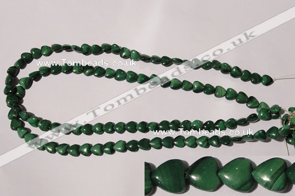 CMN256 15.5 inches 8*8mm heart natural malachite beads wholesale