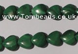 CMN257 15.5 inches 10*10mm heart natural malachite beads wholesale