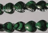 CMN258 15.5 inches 12*12mm heart natural malachite beads wholesale