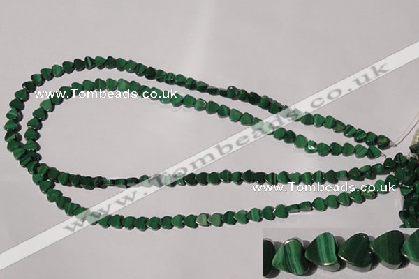 CMN260 15.5 inches 6*6mm heart natural malachite beads wholesale