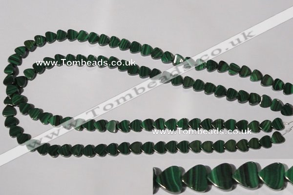 CMN261 15.5 inches 8*8mm heart natural malachite beads wholesale